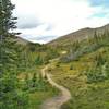 Little Shovel Pass (center left), approaching it from the south on Skyline Trail.