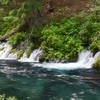 A beautiful natural spring flowing into the river