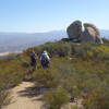 Two hikers returning from Wild Horse Peak