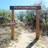 Trailhead for Passage 13 across the parking area from the American Flag trailhead.