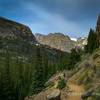 Glacier Gorge Trail to to Sky Pond and Andrews Glacier.