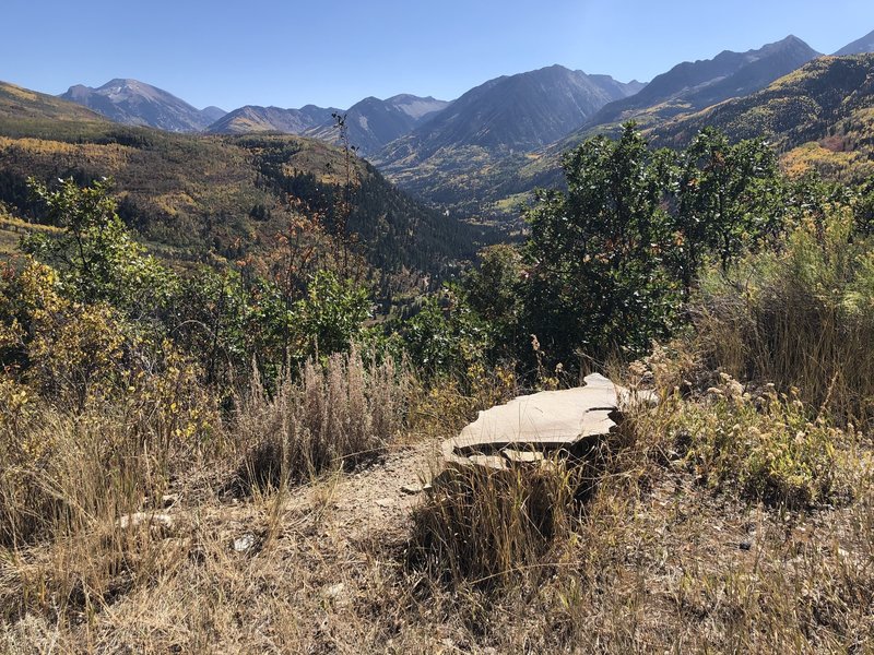 McClure Pass rock bench