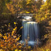 Easily accessible view of Minneopa Falls in mid-October. Just a short walk from the parking lot.