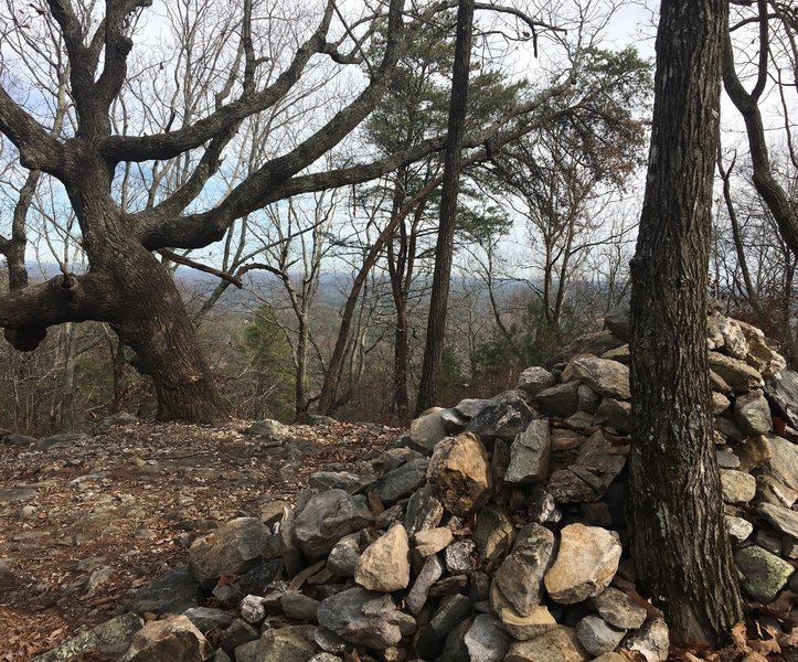 On your way up to the overlook, the views begin to open up more and you'll pass this stone pile.