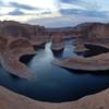 Sunrise at Reflection Canyon when Lake Powell's elevation was at 3617' - towards the highest levels of the year.