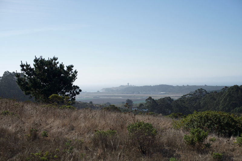 If you take a minute and turn around, you can get views of the ocean and the Pillar Point Radar Station.
