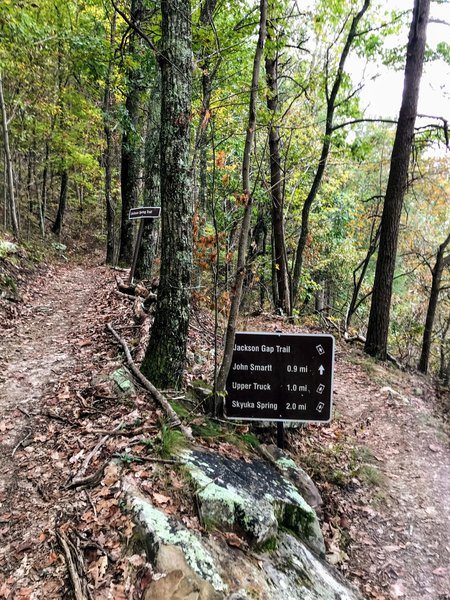 Major intersection on the trail