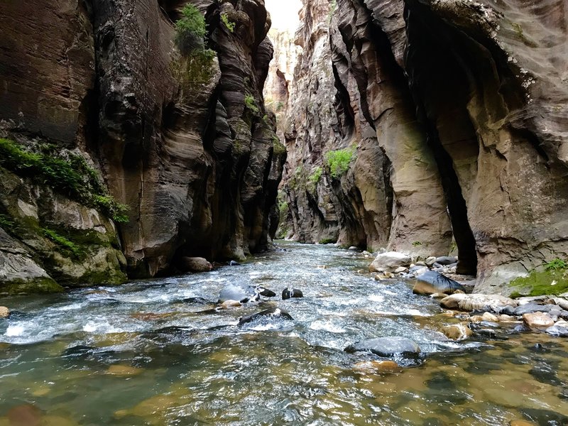 One of the first narrow sections after the campsites when heading from the top down.