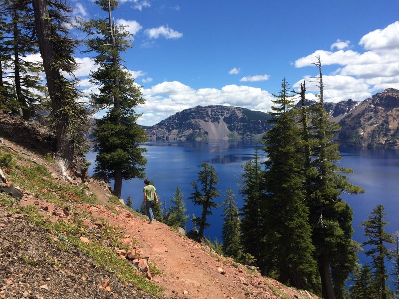 Hiking on Wizard Island