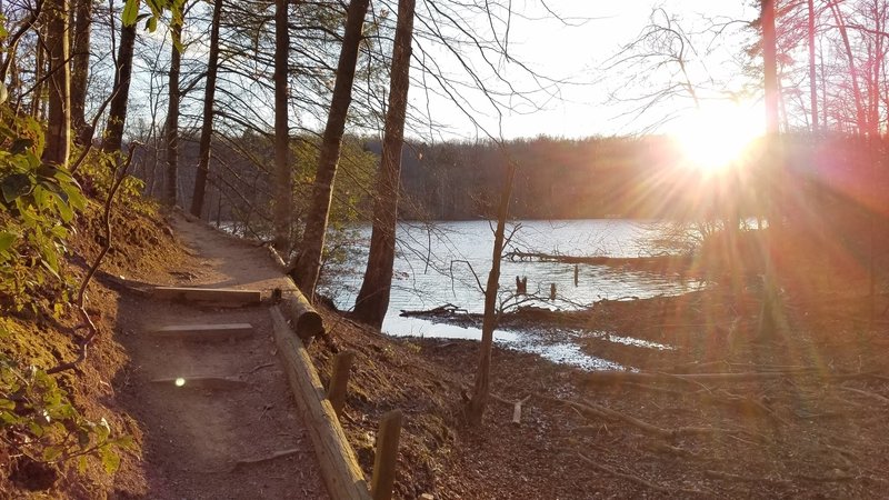 Enjoy great views of the reservoir along the Bull Run Occoquan Trail.