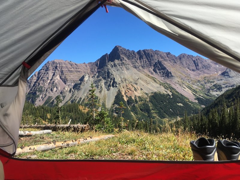 Camping off buckskin and enjoying the view.