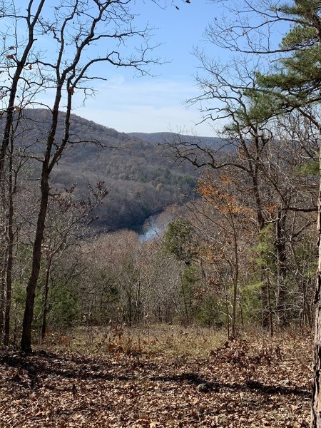 The current river from  the top of the Centennial Trail.