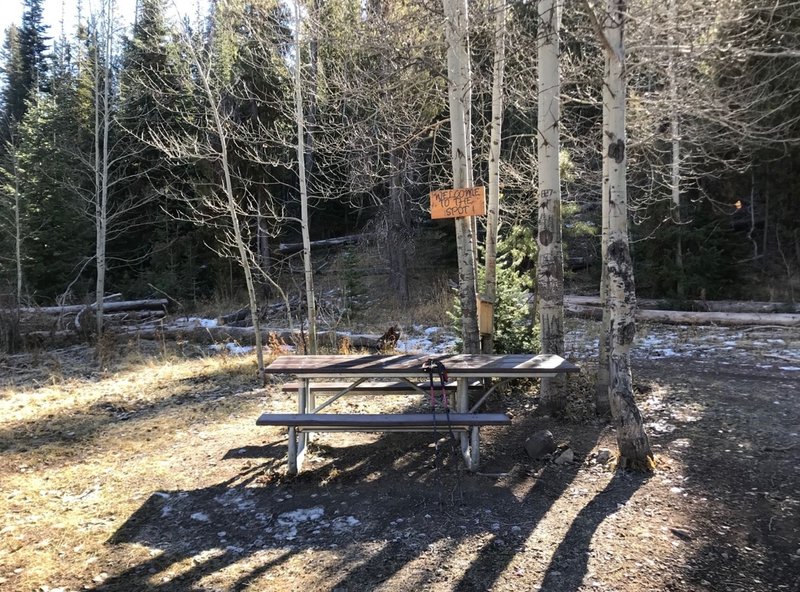 "The Spot" is a lovely rest area along the Third Fork Trail.