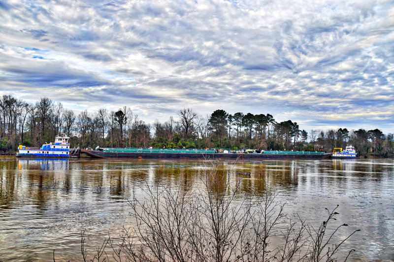 Towboats and Barge -- Black Warrior River Tuscaloosa (AL) February 2019