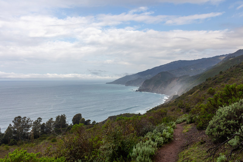 Ocean view from the ascent on Kirk Creek Trail