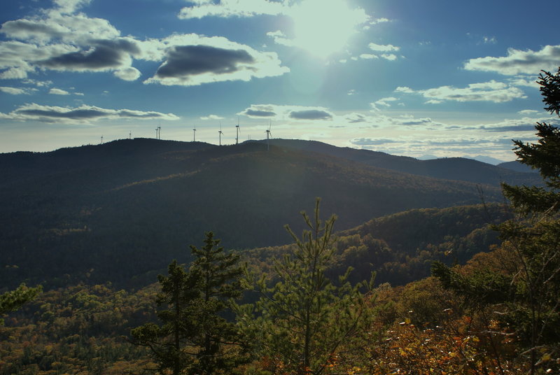 Windmill on an adjacent ridge.