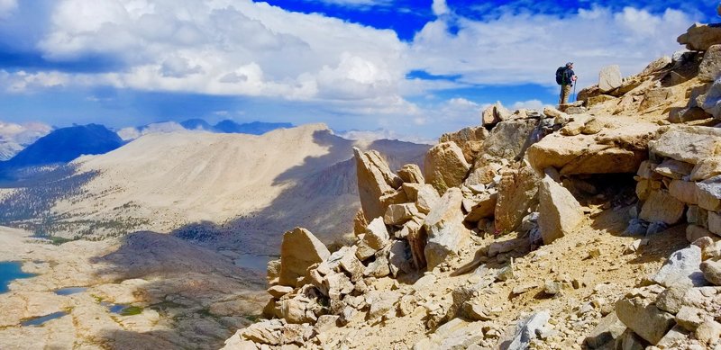 July 2018 - JMT thru hike. On our way up to summit Mt. Whitney