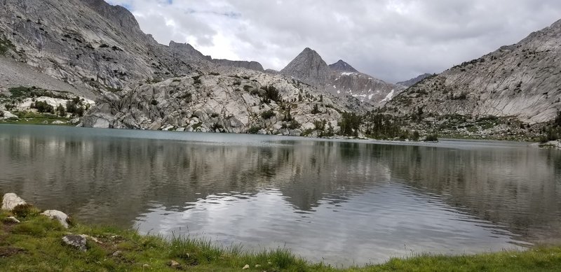 July 2018 JMT thru hike. Evolution Lake