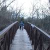 Signage asks that you walk this section of trail in case hiking, biking and equestrians meet up.