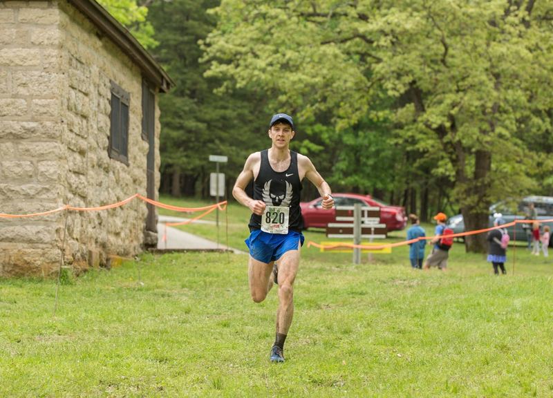 Overall champion preparing to cross the finish line.