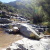 One of the stream crossings at Romero Pools.