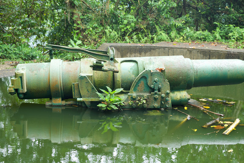 The 2nd gun battery was flooded after a couple days of rain.