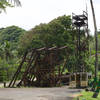 The old tram station on the hill above Pago Pago.