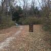 The trailhead and the initial bridge leading to the first hill.