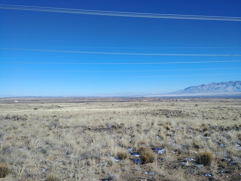 Petroglyph National Monument looking at the Sandia Mountains