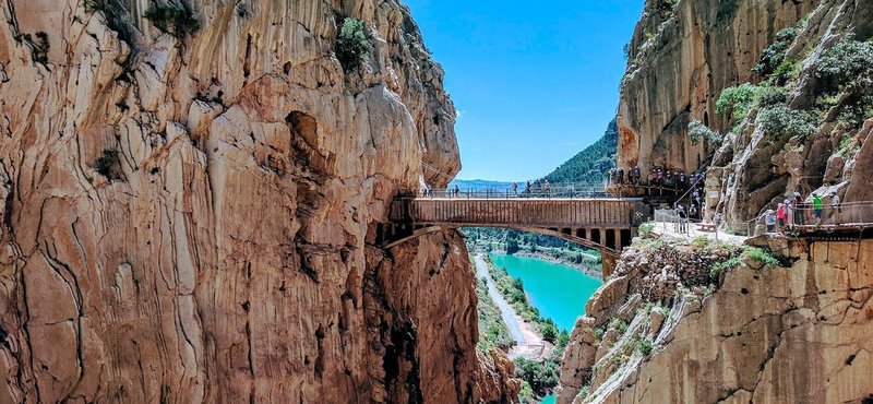 The famous bridge on the Caminito del Rey