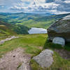 The J.B. Malone memorial overlooking Lough Tay in the Wicklow Mountains National Park