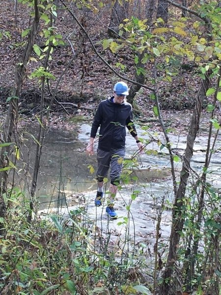 One of the few creek-crossings you'll encounter on this loop!