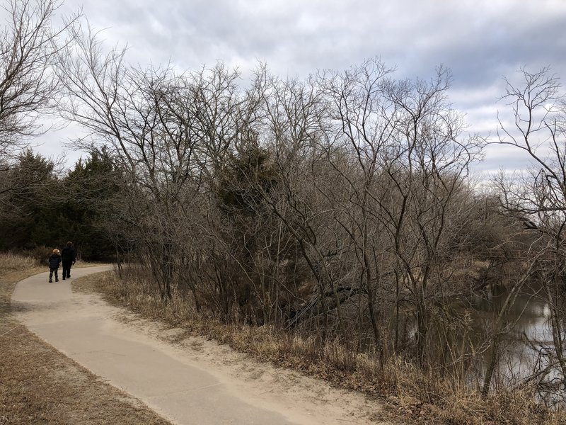 The paved loop along the creek