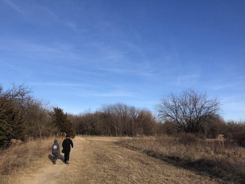 There's a big mix of natural and paved surfaces in the park