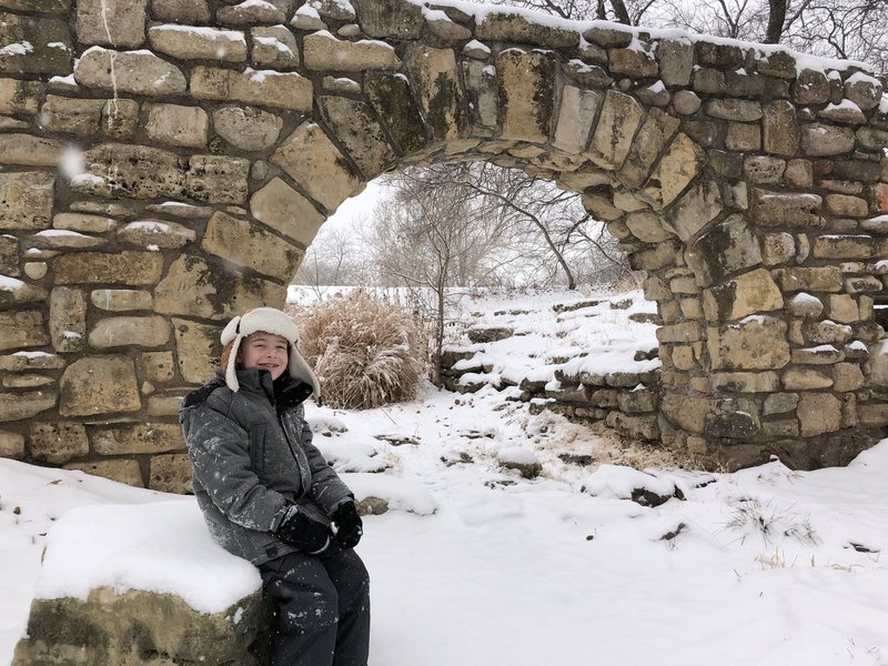 I'm not sure of the history of this arch, but remember it from when I was his age.