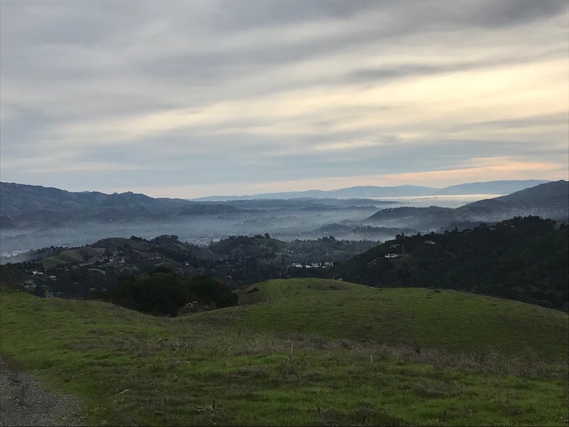 Southeast vista with winter fog.