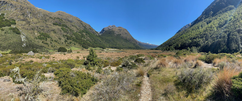 Beautiful trail on valley floor.