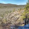 Slickrock/bald rock face seen from Little Green Mountain Trail.