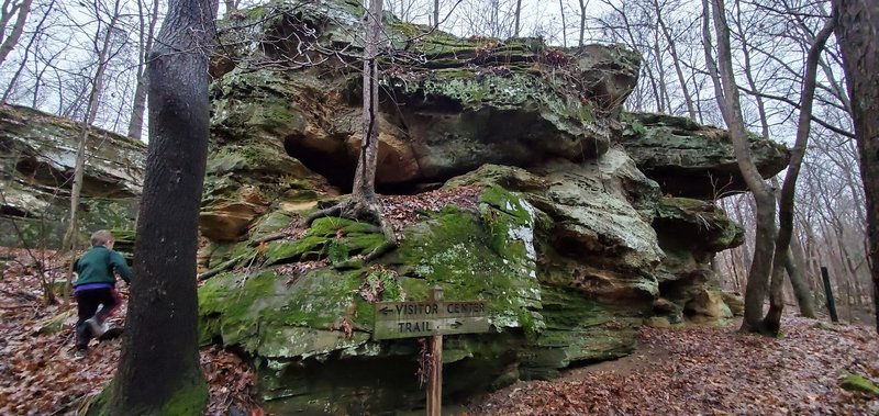 Large rock outcroppings.