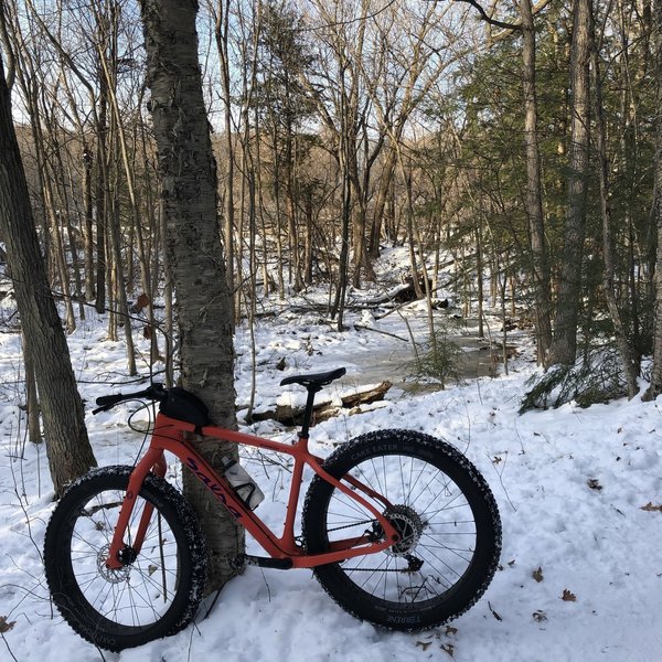 In the winter, it's often the case that you'll see these types of bikes being ridden along the trails. Keep your wits about you and stay aware for oncoming cyclists!
