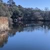 A bouldery pond popular with waterfowl