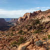 View from the long descent towards Upheaval Canyon