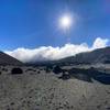 Sand, clouds, and sun make for a unique view.