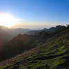 Early morning, on top of the south ridge above Marmot Pass, looking out on Hood Canal.