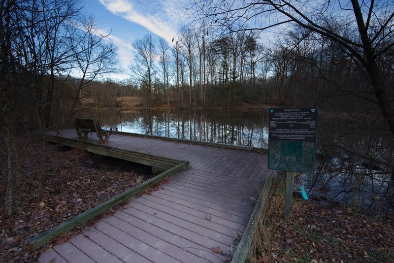 Fishing platform at Hidden Pond