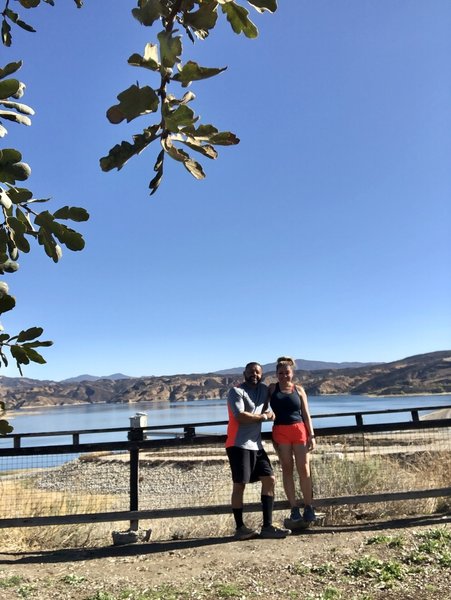 Great trail run overlooking Castaic lake!