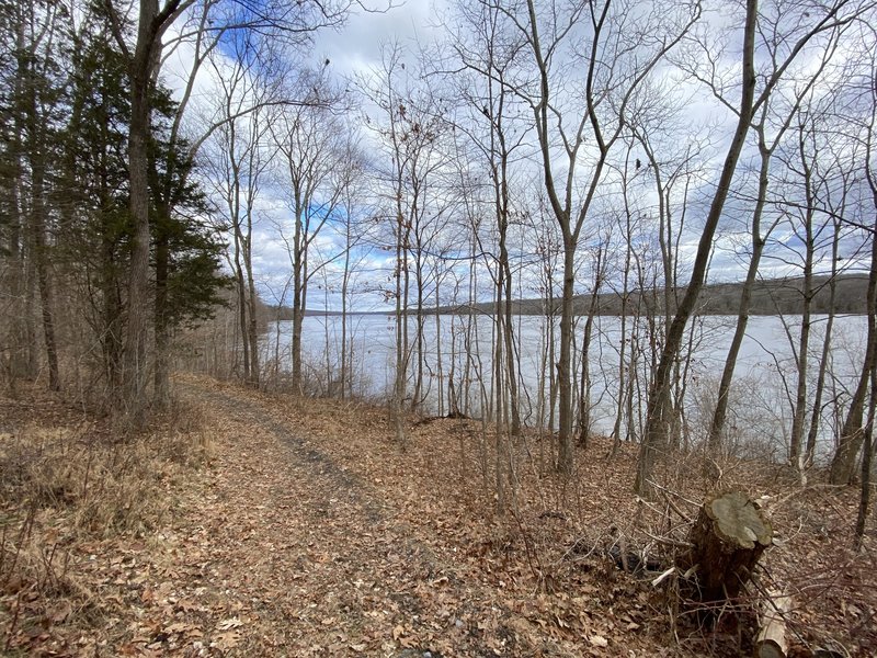 View of Lake Nockamixon from east side of Old Mill Trail