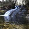 Small waterfall on Thorpes Creek Trail