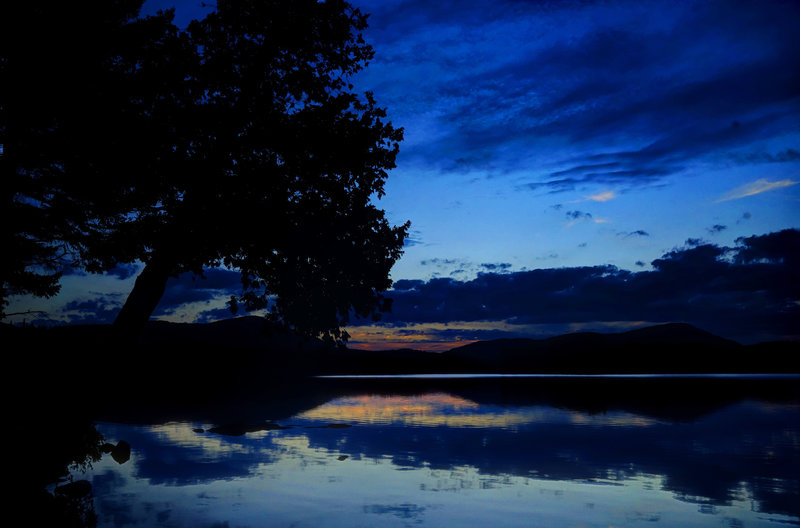 Sunset over Newcomb Lake