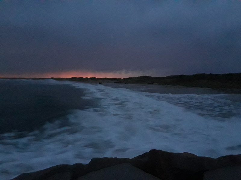 The surf building before the Nor'easter makes landfall.